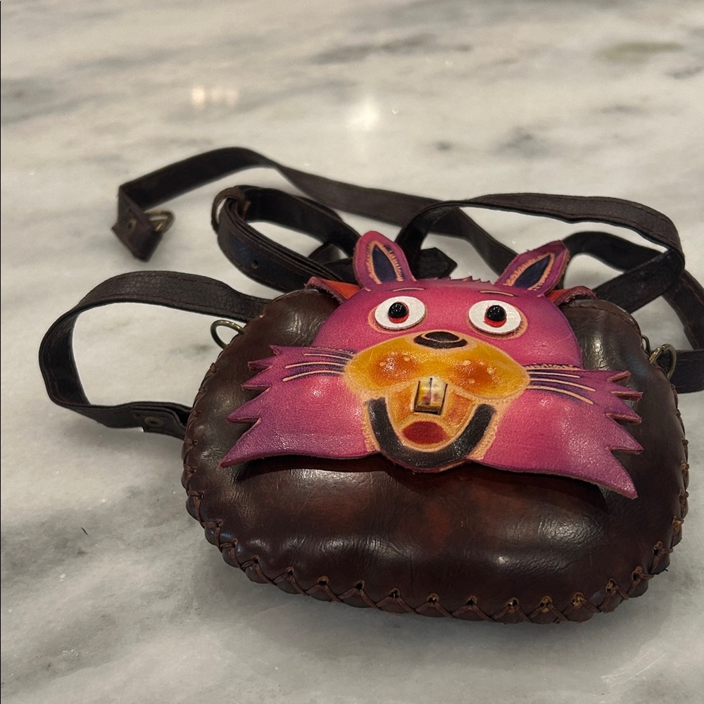 Pink and Brown Animal Face Bag